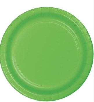 Touch of Color 9&quot; Paper Plate, 24ct- Fresh Lime