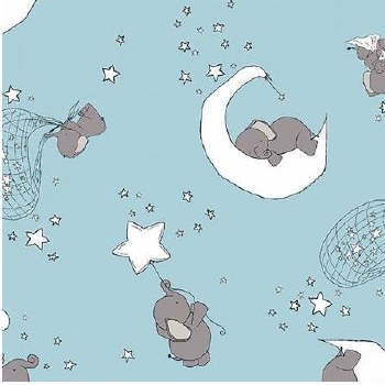 Cuddle Fleece, 60&quot; - Dream Big Baby Blue