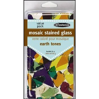 Mosaic Stained Glass Pieces, 20oz- Earth Tones