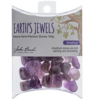 Earth's Jewels Stones, 100g - Amethyst
