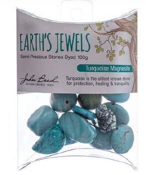 Earth's Jewels Stones, 100g - Turquoise Magnesite