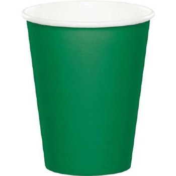 Touch of Color 9oz Paper Cups, 24ct- Emerald Green