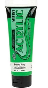 Essentials Acrylic Artist Paint, 120ml - Cadmium Green