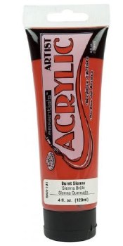 Essentials Acrylic Artist Paint, 120ml - Burnt Sienna