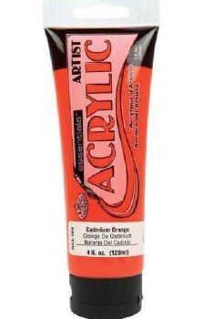 Essentials Acrylic Artist Paint, 120ml - Cadmium Orange