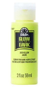 Folk Art 2 Oz. Glow-In-The-Dark Acrylic Paint - Yellow