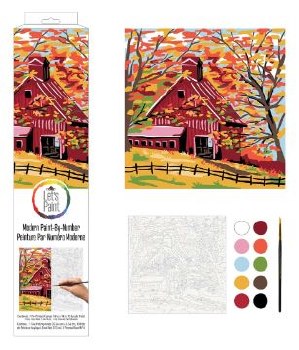 Paint By Number Kit, 14&quot;x14&quot; - Fall Barn