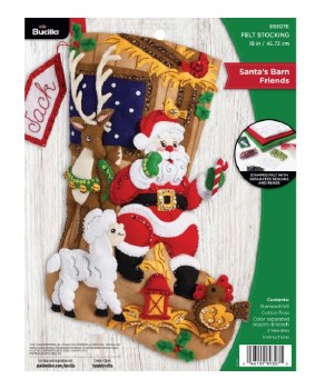 Felt Stocking Kit - Santa's Barn Friends