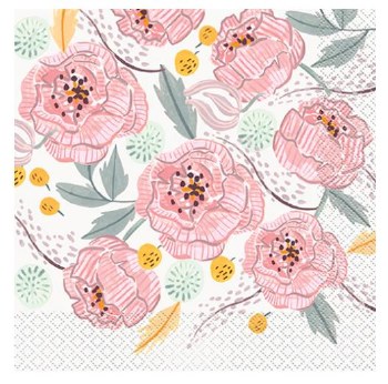 Lunch Napkin, 6.5&quot; 16ct - Floral Print