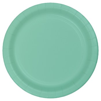 Touch of Color 7&quot; Paper Plate, 24ct- Fresh Mint