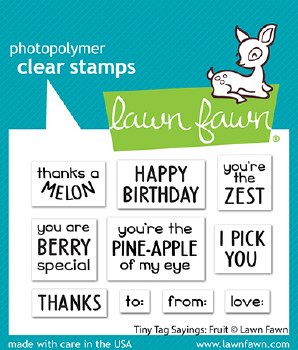 Fruit Tiny Tag Sayings Clear Stamps