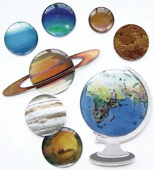 Jolee's Dimensional Stickers- Globes &amp; Planets