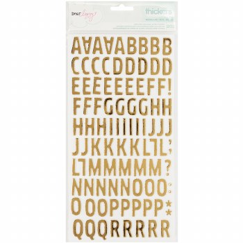 Thickers Alphabet Stickers - Gold Foil