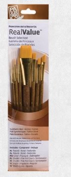 Golden Taklon Brush - 7 Pack