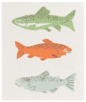Swedish Dishcloth- Gone Fishin'