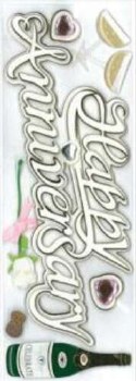 Jolee's Wedding Dimensional Stickers- Happy Anniversary Title