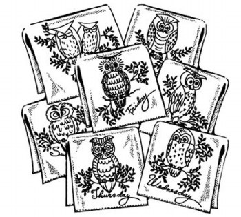 Aunt Martha's Iron On Transfers- Hooty Owls #3771