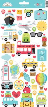 I (Heart) Travel Stickers- Icons