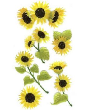 Jolees Summertime Dimensional Stickers - Sunny Sunflowers