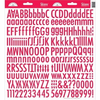 Skinny Alphabet Stickers- Ladybug