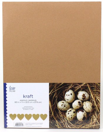 Kraft Paper 8.5x11 Brow Card Stock