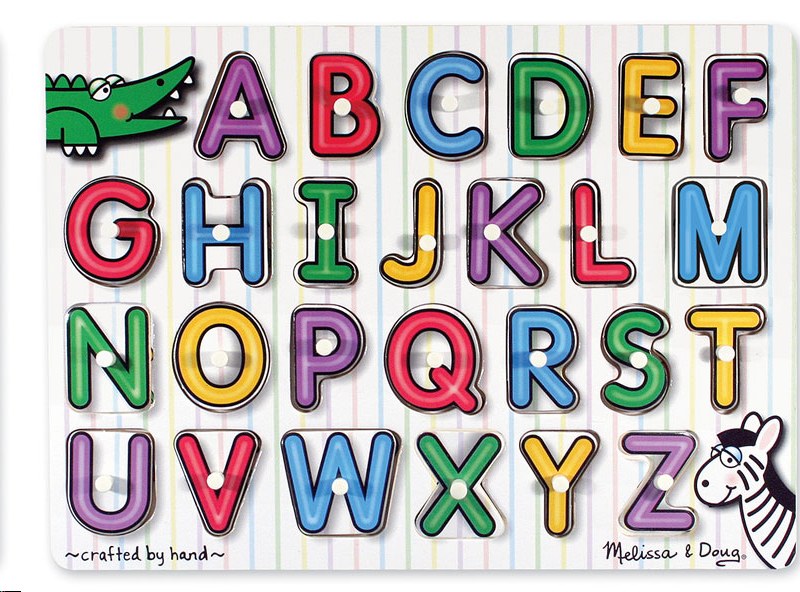 Melissa & Doug - See Inside Peg Puzzle Alphabet