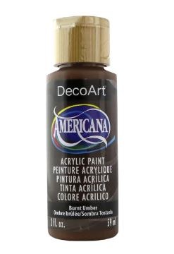 Americana Acrylic Paint, 2oz- Browns: Burnt Umber