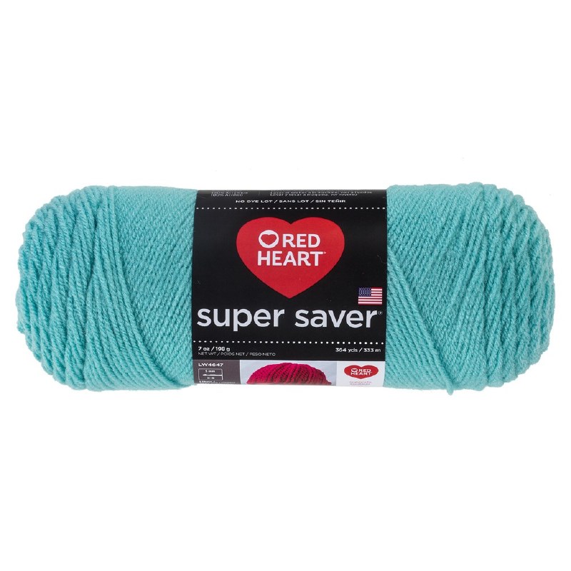 Red Heart Super Saver Yarn,Teal, 7 oz