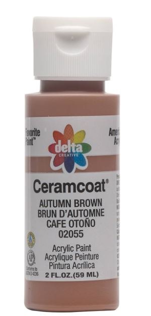 Ceramcoat Acrylic Paint 2oz Autumn Brown - Opaque