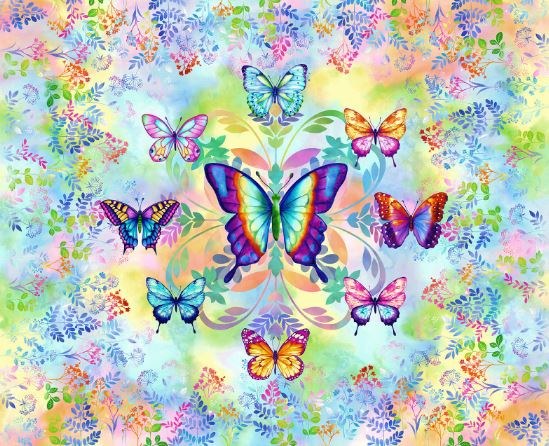 Butterfly Bliss Fabric Panel - Crafts Direct