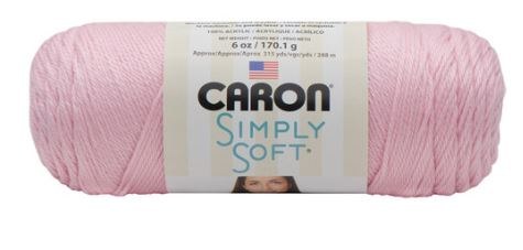 Caron Simply Soft Yarn Soft Pink