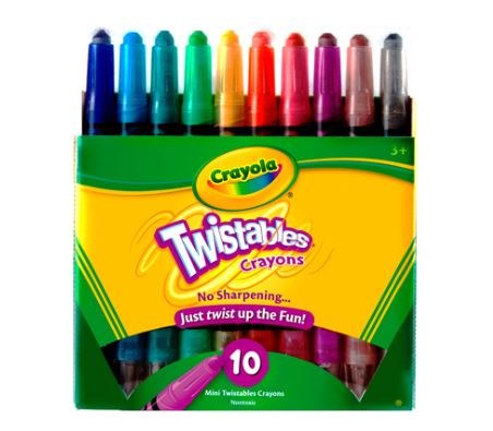 CRAYONS, Crayola 10 ct, Mini Twistables