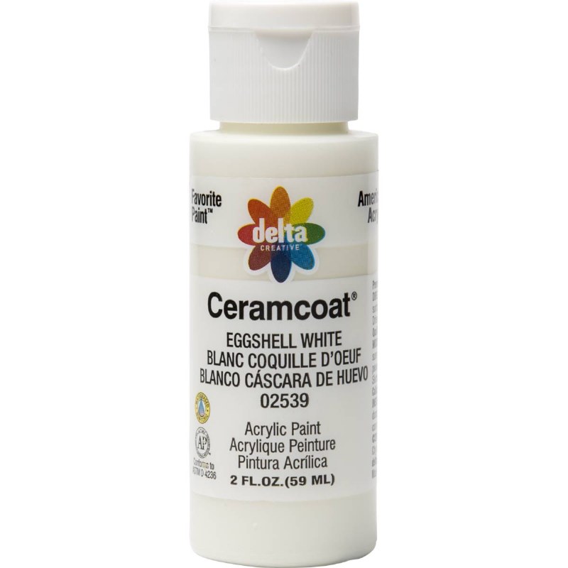 Ceramcoat Acrylic Paint 2oz Eggshell White - Opaque