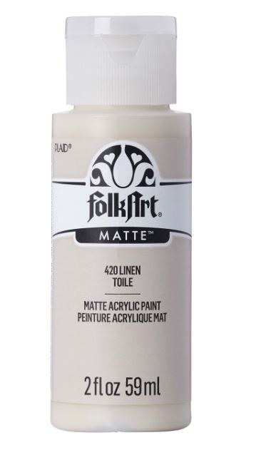 FolkArt Matte Acrylic Paint - Pure Black, 2 oz, Bottle