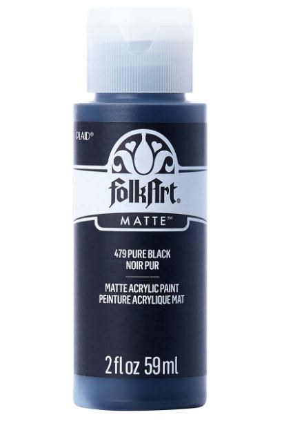 FolkArt 2 oz. Acrylic Paint- Pure Black