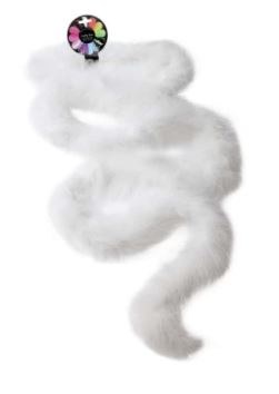 Fluffy Feather Boa: White