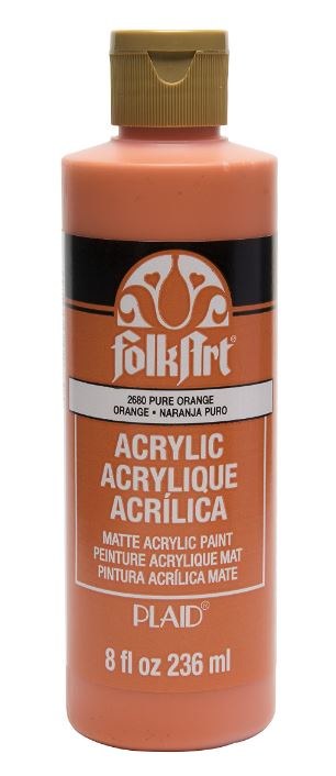 FolkArt Acrylic Paint, 8oz - Pure Orange