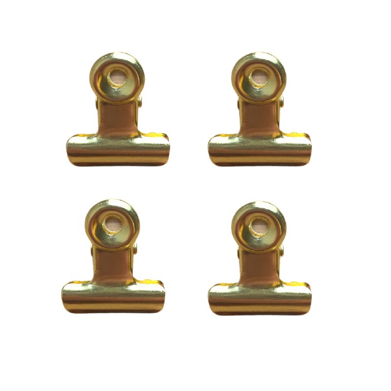 Golden Mini Clipboard Clips - 4pc - Crafts Direct