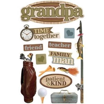 Paper House 3D Stickers- Family- Grandpa - Crafts Direct
