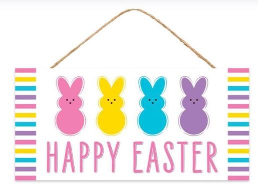 Happy Easter Bunny Sign, 12.5"L x 6"H - Crafts Direct