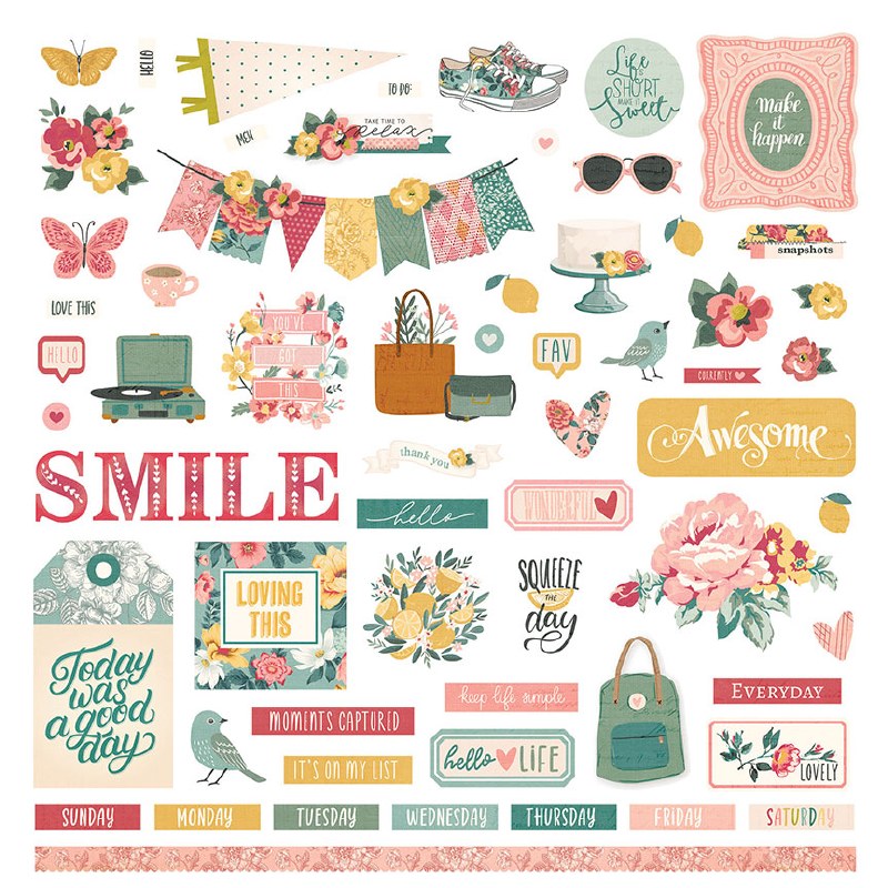 Hello Lovely Sticker Sheet - Crafts Direct