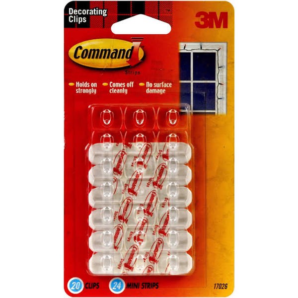 3M Command Strips Decorating Clips - 20 clips