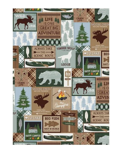 Moose Creek Lodge Bolted Fabric Moose Creek Boxes/Brown Crafts Direct