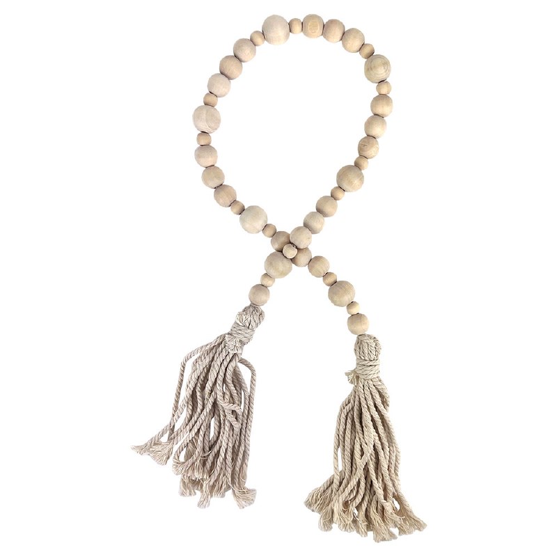 Natural Bead Garland w/ Tassels Crafts Direct