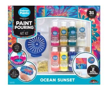 Cra-Z-Art Palmer Acrylic Pouring Paint Kit - Ocean Sunset - Crafts