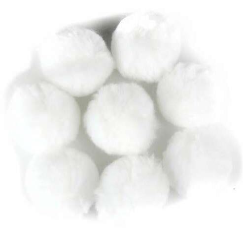 Touch of Nature 2 Pom-Poms 8/Pkg White