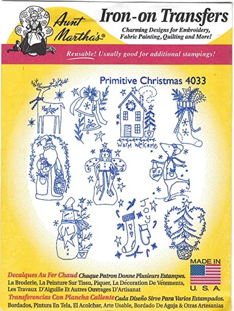 Aunt Martha s Iron On Transfers Primitive Christmas Crafts Direct