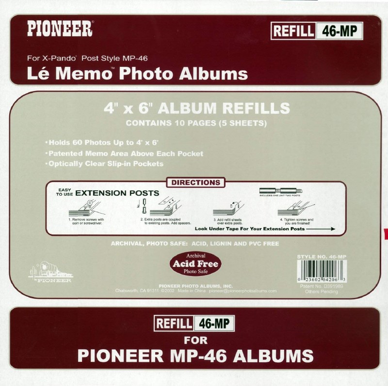 Pioneer MP-46 Large Photo Album For 4x6