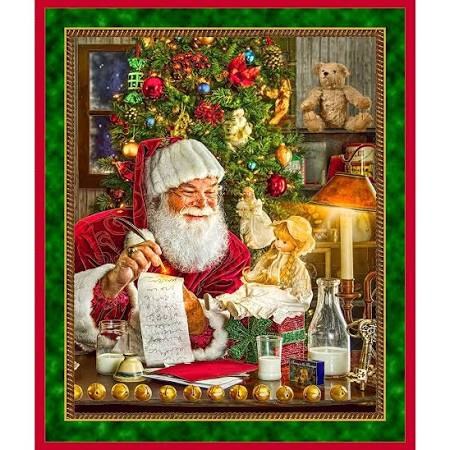 Christmas Winter Fabric Panel Santa S List Crafts Direct