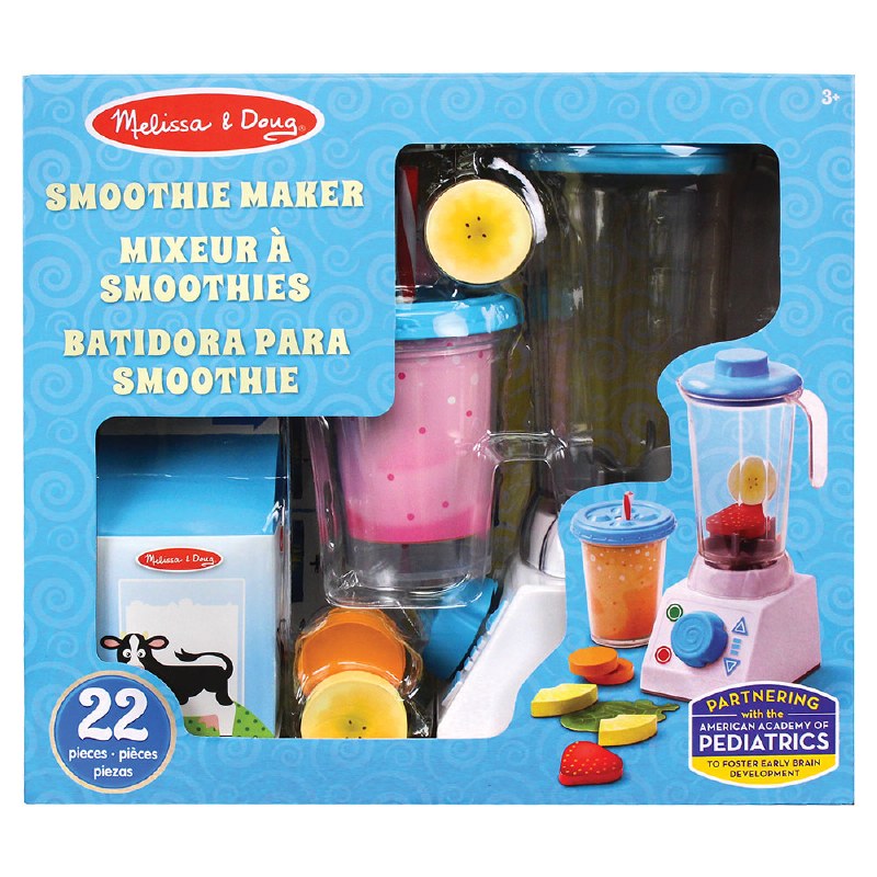 Melissa & Doug Smoothie Maker Blender Set with Play Food - 22 Pieces